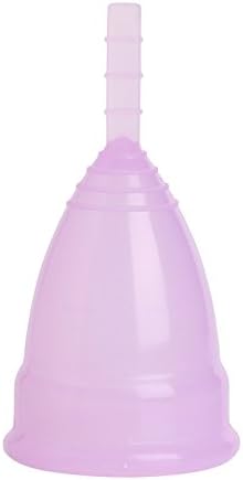Great Care 100% Medical Silicone Reusable Hypoallergenic Menstrual Solution Feminine Hygiene Protection Period Cup (Small, Purple)