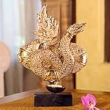 IMAGE OF NOVICA Wood candleholder, 'Moonlight Naga'