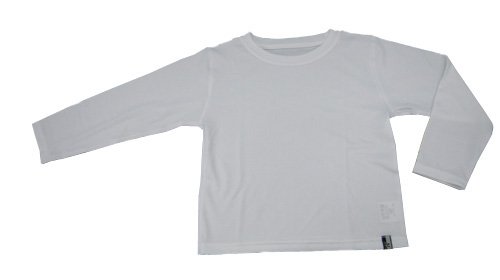 ナノミックス キッズ コンフォータブル 長袖 Tシャツ 白 130