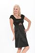Sailor Jerry Black Love Hearts Tattoo Embroidered Silky Dress XS - Large