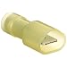 Morris Products 11986 Male Disconnect, Double Crimp, Nylon Insulated, Yellow, 12-10 Wire Size, 0.032"X0.250" NEMA Tab  (Pack of 100)