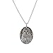 Necklace Oval Charm Snow Owl title=