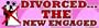 Divorced: The New Engaged Bumper Magnet Sticker