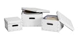cargo Moderne Dinnerware Storage Box, Set of 3, Hi-Gloss White, 4 Pack