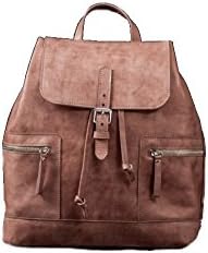 Handmade leather Marble Backpack. Genuine leather Laptop backpack (Marble Pink)