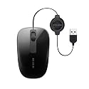 Belkin Comfort Maus mit einziehbarem Kabel, schwarz