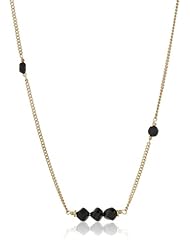 Kenneth Cole New York "Skinny Necklaces" Black Faceted Bead Long Necklace, 51"