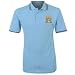 Official Manchester Man City FC Mens Short Sleeved Polo Shirt Top Sky Blue Large