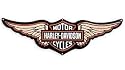 Harley-Davidson&reg; Bar & Shield Logo with Wings Tin Sign--NEW for 2009. Embossed tin sign. Measures 7" x 23". Made in the USA. 99350-09V