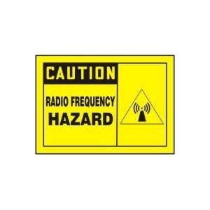 CAUTION RADIO FREQUENCY HAZARD (W GRAPHIC) 7 x 10 Dura Aluma-Lite Sign by 