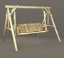 8' Rustic Piazza Natural Cedar Log-Style Wooden Outdoor Garden Swing
