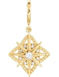 Jewelplus Vintage-Inspired Dangle Charm 14K Yellow Complete With Stones