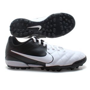 NIKE - TIEMPO RIO TF - Taille 42 - 509040 105 - Chaussures Football Homme Noires et Blanches