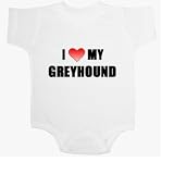 I Love My Greyhound Baby Ultrasoft Onesie