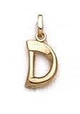 14K 'D' Pol Initial Pendant - GH10037