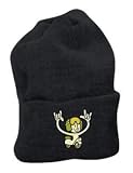Black Winter Cap with ScooterBoy Cartoon Logo