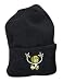 Black Winter Cap with ScooterBoy Cartoon Logo