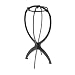 Black Durable Stable Plastic Display Tool Collapsible Wig Hat Cap Stand Holder