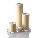 Set of 3 Hand Poured Ivory Unscented Pillar Candles Higlow