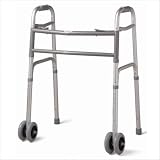 Extra-Wide Two-Button Walker With Dual 5 Wheels