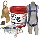 DBI/SALA Protecta Compliance-In-A Can W/5 Point Harness, 50' Rope Lifeline, Snap Hook, Combination Rope Adj, Shock Absorbing Lanyard, Roof Anchor