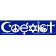 2 COEXIST Bumper Stickers WONDERFUL MESSAGE!