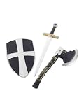 Smiffy's CRUSADER SET, AXE, SWORD AND SHIELD