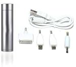 Argento Power Bank 2400 mAh Batteria...