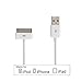 [Apple MFI Certified] Poweradd&trade; 30 Pin USB Charging and Sync Dock Connector Data Cable for iPhone 4S / 4, iPad 1 / 2 / 3, iPod Touch, iPod Nano - 4.0 Feet / 1.2 Meters (White)
