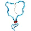 Womens Cluster Synthetic Turquoise Necklace, Size: 16"