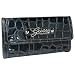 Women's Celeste Black Synthetic Leather Tri-Fold Wallet: Black Tri-Fold