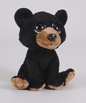 Plush Bright Eyes Black Bear 7"