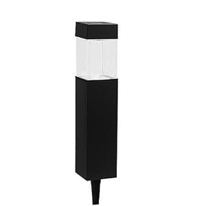 Room Essentials Black Metal Square Solar Pathway Light - - Amazon.com