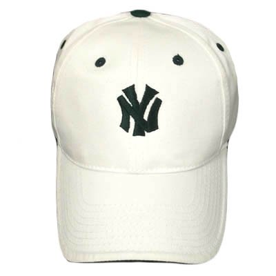 MLB NEW YORK YANKEES WHITE GREEN HAT CAP ADJ NEW COTTON