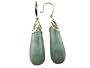 Light Green Jade Gaia Teardrop Earrings, 14k Gold