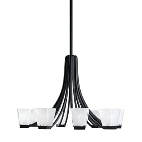 Kichler Lighting 2260BK 8-Light Urban Ice Incandescent Chandelier, Black