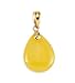 14k Yellow Gold Natural Yellow Jade Charm Pendant