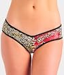 Ed Hardy Leopard Print Foil Satin Touch Tanga