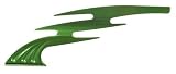 Custom Products Lightning Drop Forward - 2.5 Inch - Green