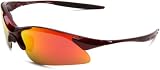 Identity PP2239-C1 PP2239-C1 Polarized Rimless Sunglasses,Burgundy Frame/Red Mirrow Lens,One Size
