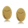 Men's Ornate Oval Cuff Links in Fine Yellow Gold