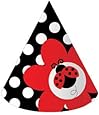 Creative Converting Ladybug Fancy Birthday Party Hats, 8-Count