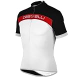 Castelli 2008 Men's Prologo Short Sleeve Cycling Jersey - White/Red/Black - A8006-101