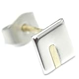 Image of Stainless Steel and 14ct Gold Single Stud Earring, THIS IS A SINGLE EARRING!