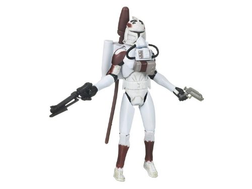 CLONE TROOPER w/ SPACE GEAR & Firing Backpack Launcher - The Clone Wars No. 21 STAR WARS Action Figure