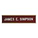 CONSOLIDATED STAMP Door/Wall Holder w/Interchangeable Nameplates, Silver Aluminum Base, 8 x 2