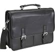 Kenneth Cole Reaction "Christina Flap-pelgate" 5" Double Gusset Leather Flapover Portfolio