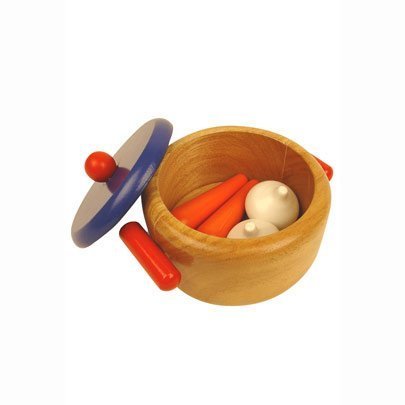 Childrens Toyshop  Toys : Wooden Casserole Dish With Veg