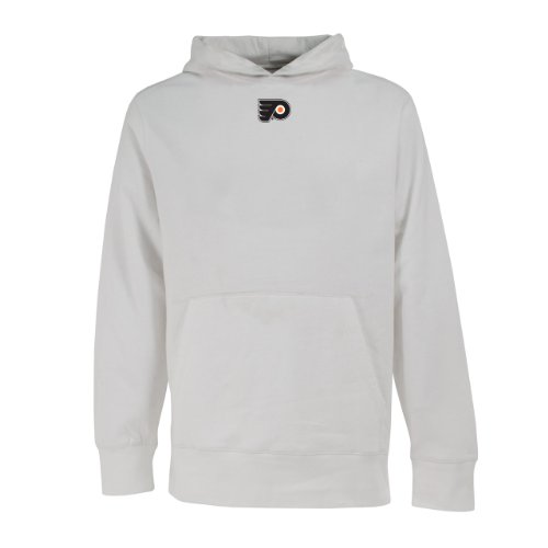Antigua Men's NHL Philadelphia Flyers Impact Desert Dry long sleeved hooded sweatshirt, White, XX-Large