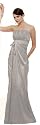 Elegantes Luxus Corsagen Abendkleid, Farbe silber von Astrapahl